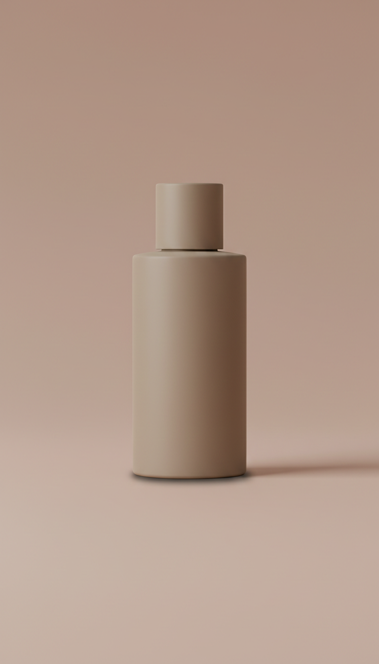 Minimalist Perfume Bottle in Desert Taupe