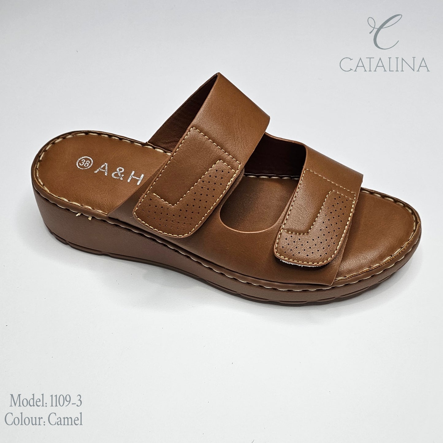سليبر طبي نسائي مريح موديل 1109-3 - black - CATALINA