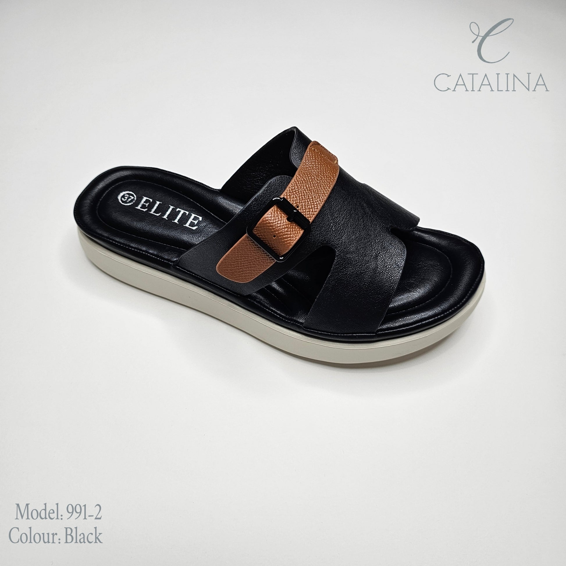 سليبر طبي نسائي مريح موديل 991-2 - black - CATALINA