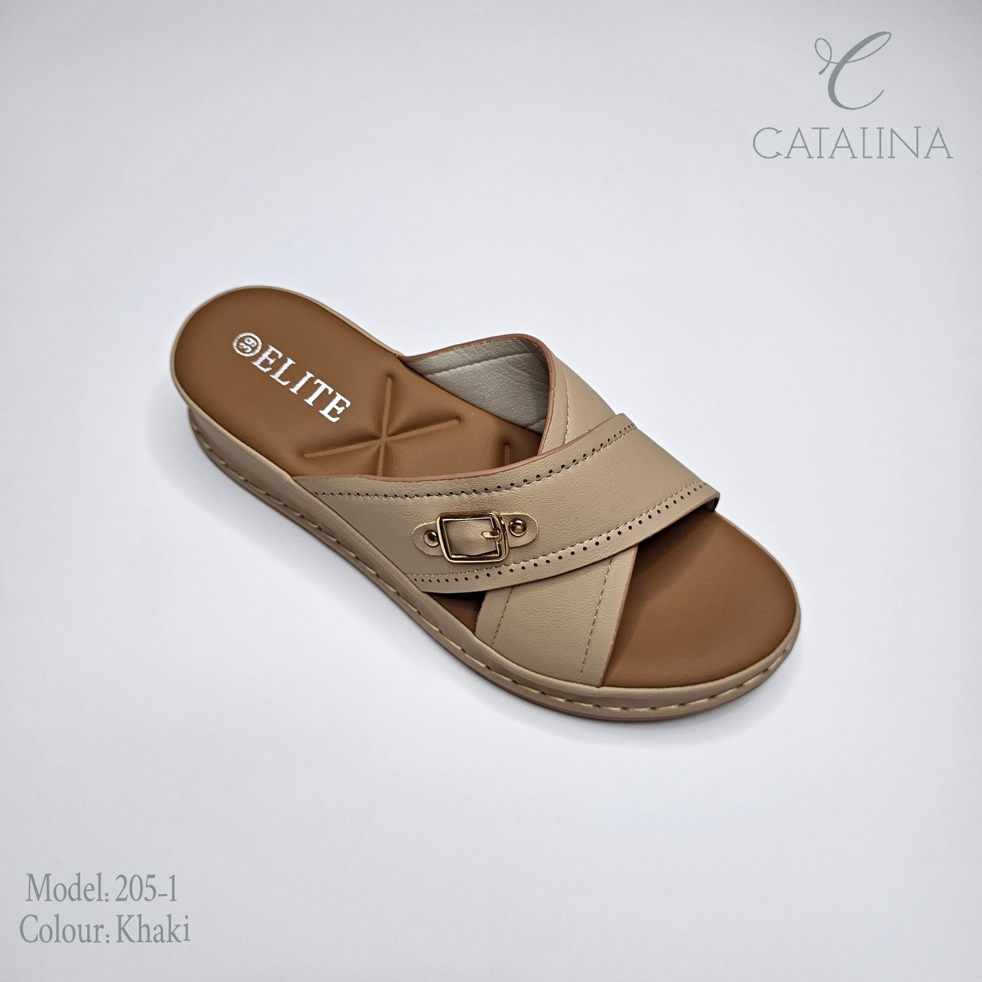 سليبر طبي نسائي مريح موديل 205-1 - beige - CATALINA
