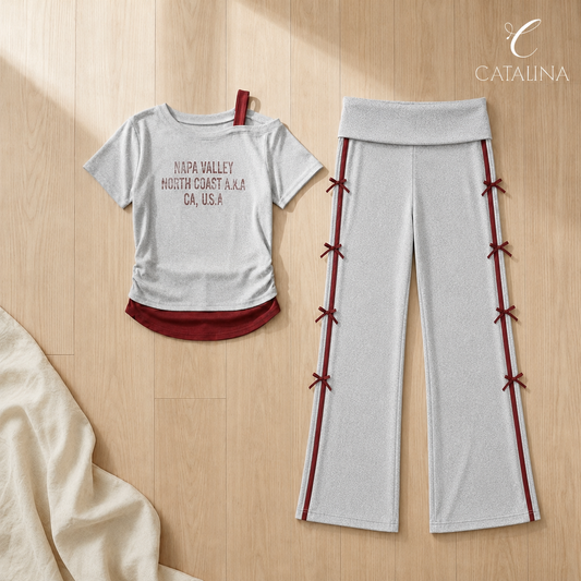 بيجامة نسائية مريحة موديل 2609 - فضي - Home Wear - فضي / مقاس s | CATALINA Jordan