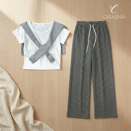 بيجامة نسائية مريحة موديل 2662 - رمادي - Home Wear - رمادي / مقاس s | CATALINA Jordan